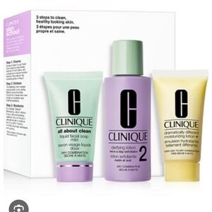 Clinique Skincare Set - Green, Purple, Yellow
